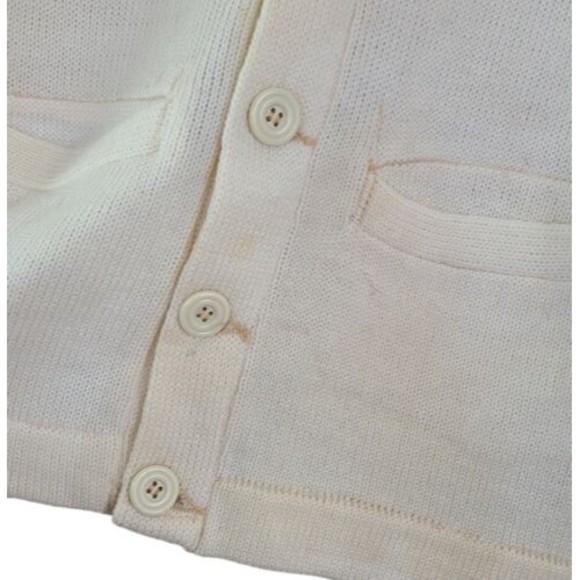 Vintage Stadium Shaker Co 100% Wool Varsity Sweater "B" Cardigan - Picture 4 of 10